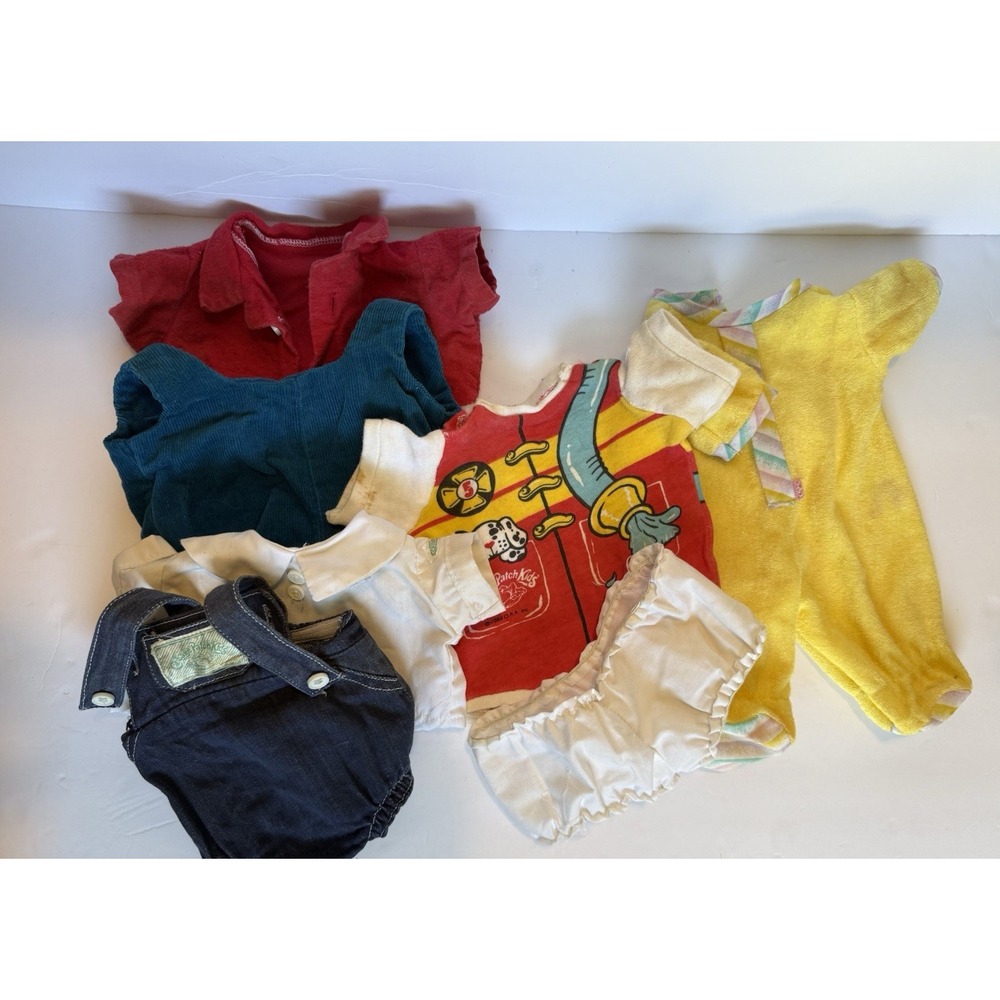 Vintage 1988 Coleco Cabbage Patch Kids Doll Clothes Lot  Romper Overalls VTG CPK